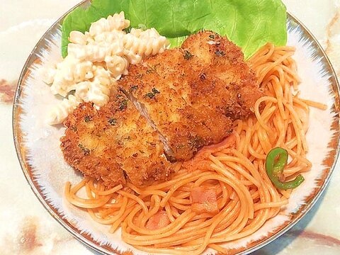 100均のガーリックで!香草パン粉風味のトンカツ♪